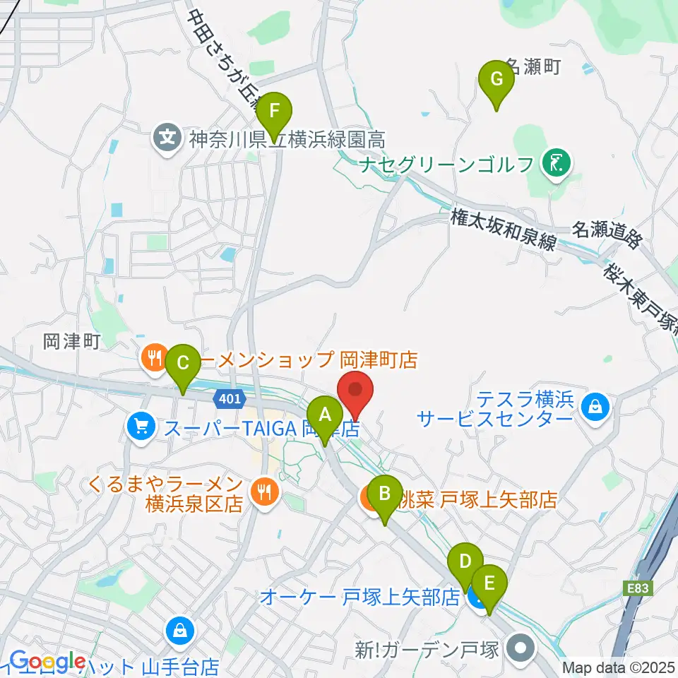 オーボエ教室カンタービレ周辺のカフェ一覧地図