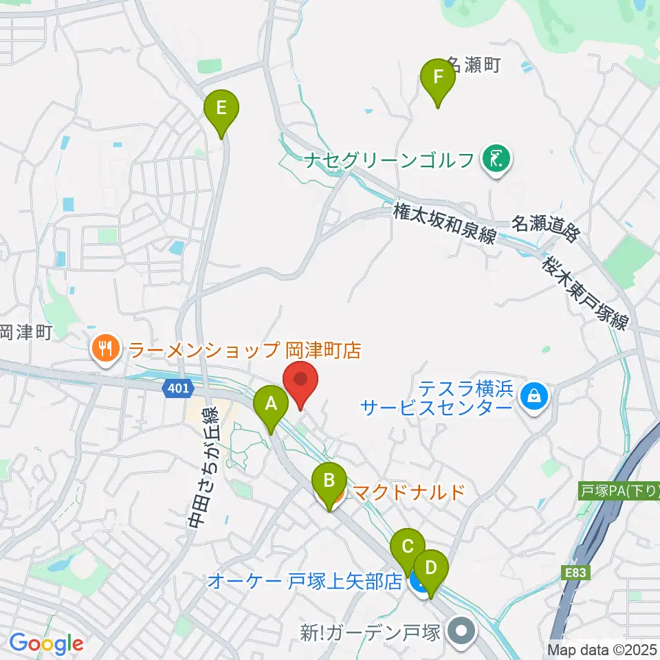 オーボエ教室カンタービレ周辺のカフェ一覧地図