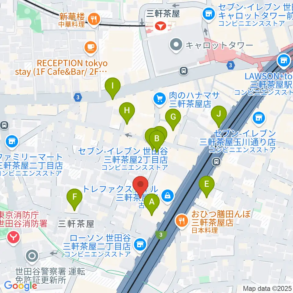 J-Fenix Music School周辺のカフェ一覧地図