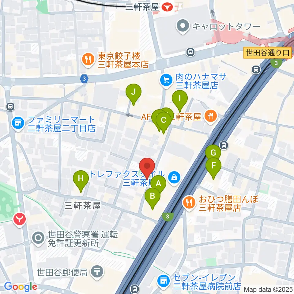 J-Fenix Music School周辺のカフェ一覧地図