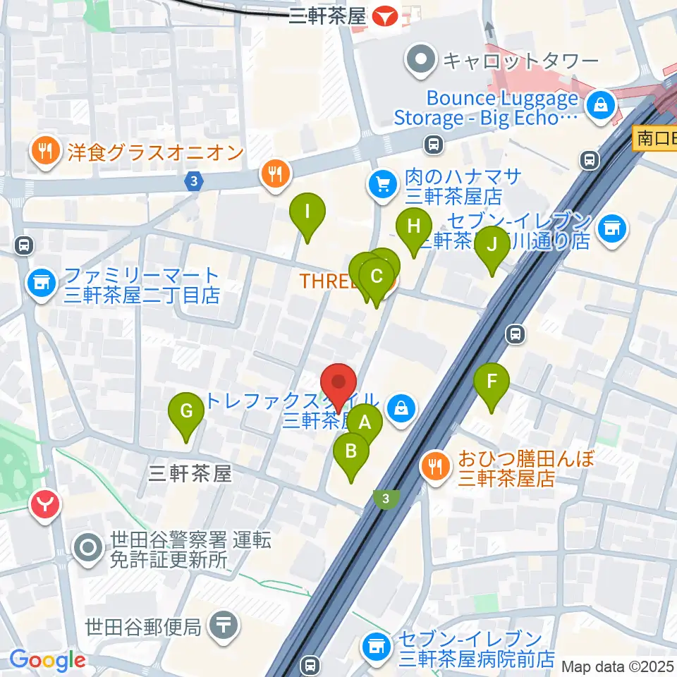 J-Fenix Music School周辺のカフェ一覧地図