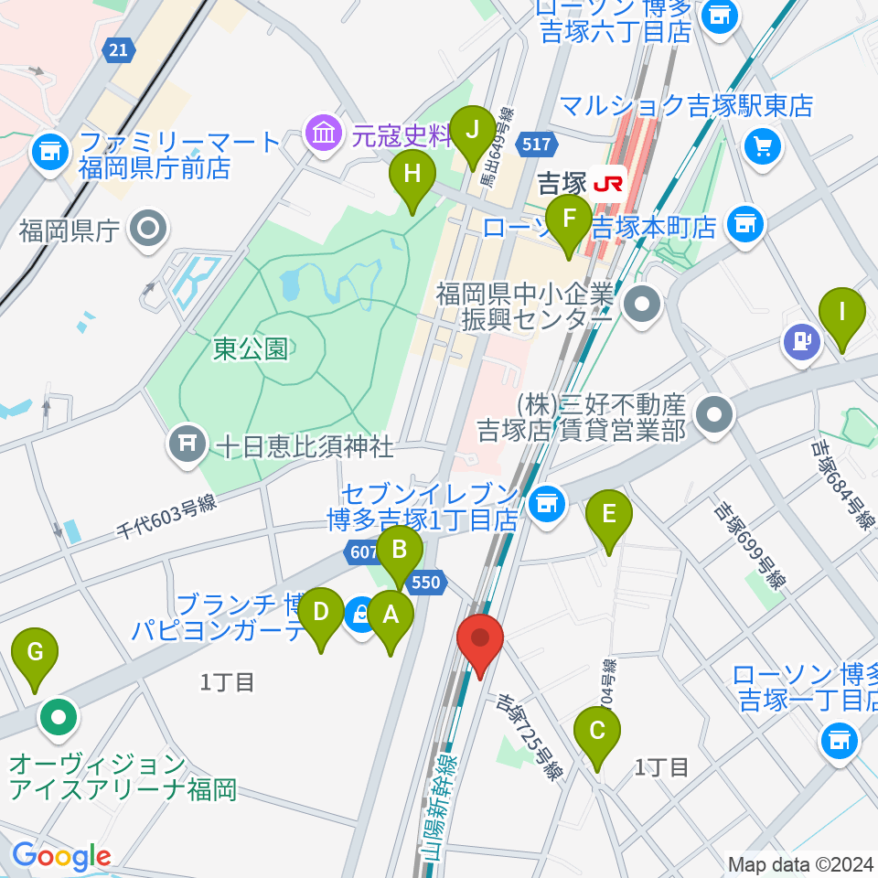 アールミュージックゆきむら梨江歌謡スクール周辺のカフェ一覧地図