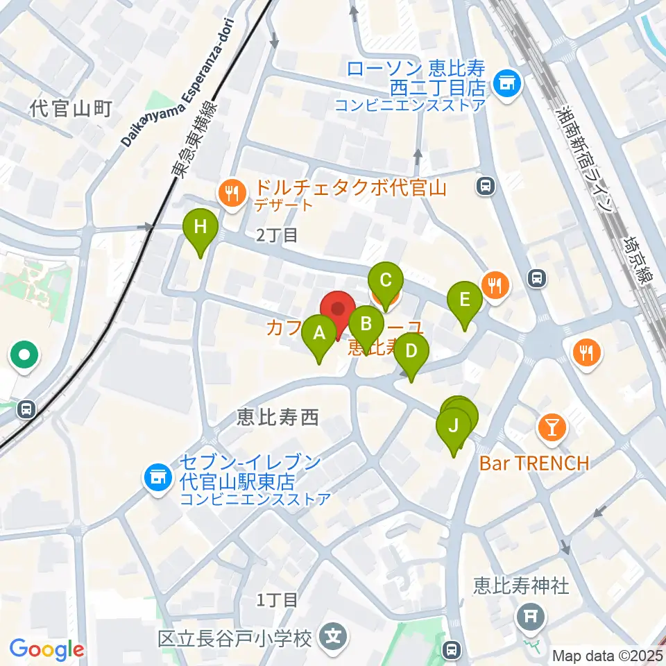 ゴーストノートレコーズ周辺のカフェ一覧地図