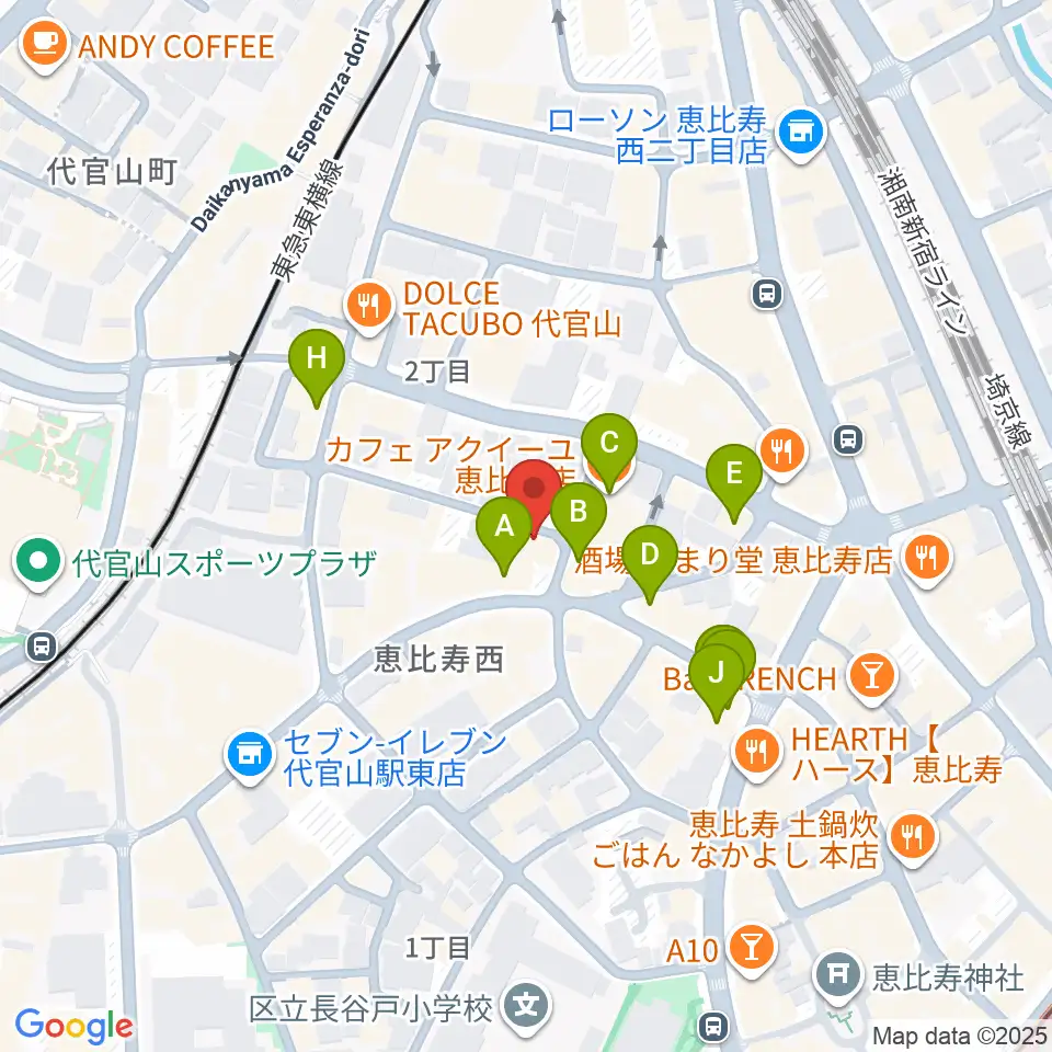 ゴーストノートレコーズ周辺のカフェ一覧地図