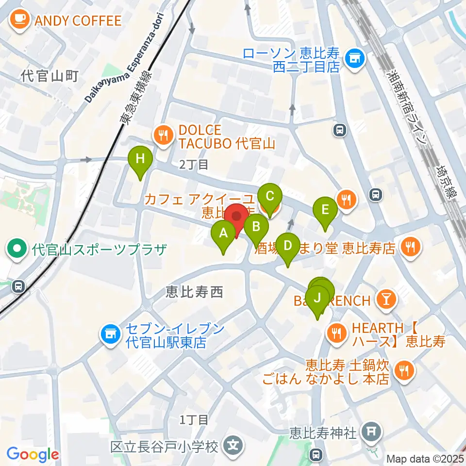 ゴーストノートレコーズ周辺のカフェ一覧地図
