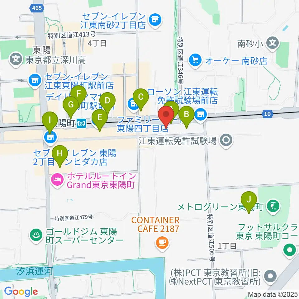 ドリームミュージック周辺のカフェ一覧地図