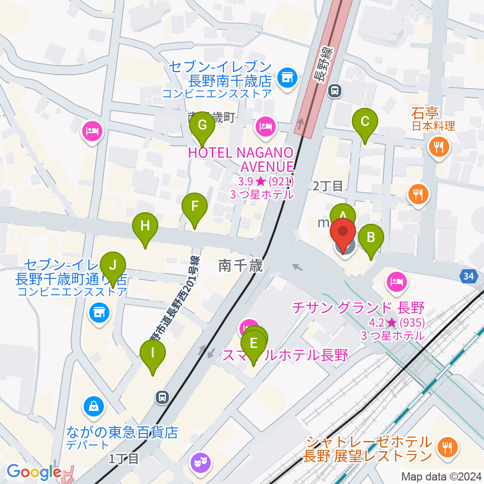 アイミュージックスクール周辺のカフェ一覧地図