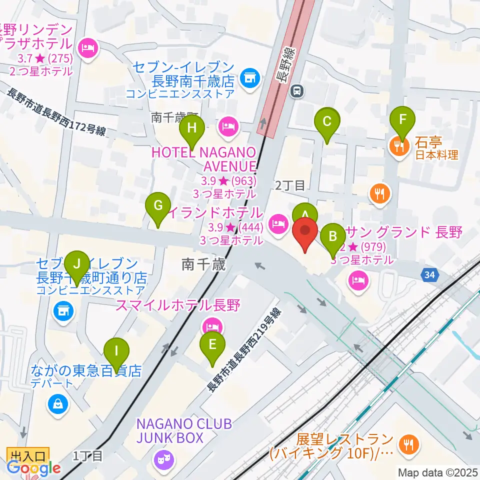 アイミュージックスクール周辺のカフェ一覧地図