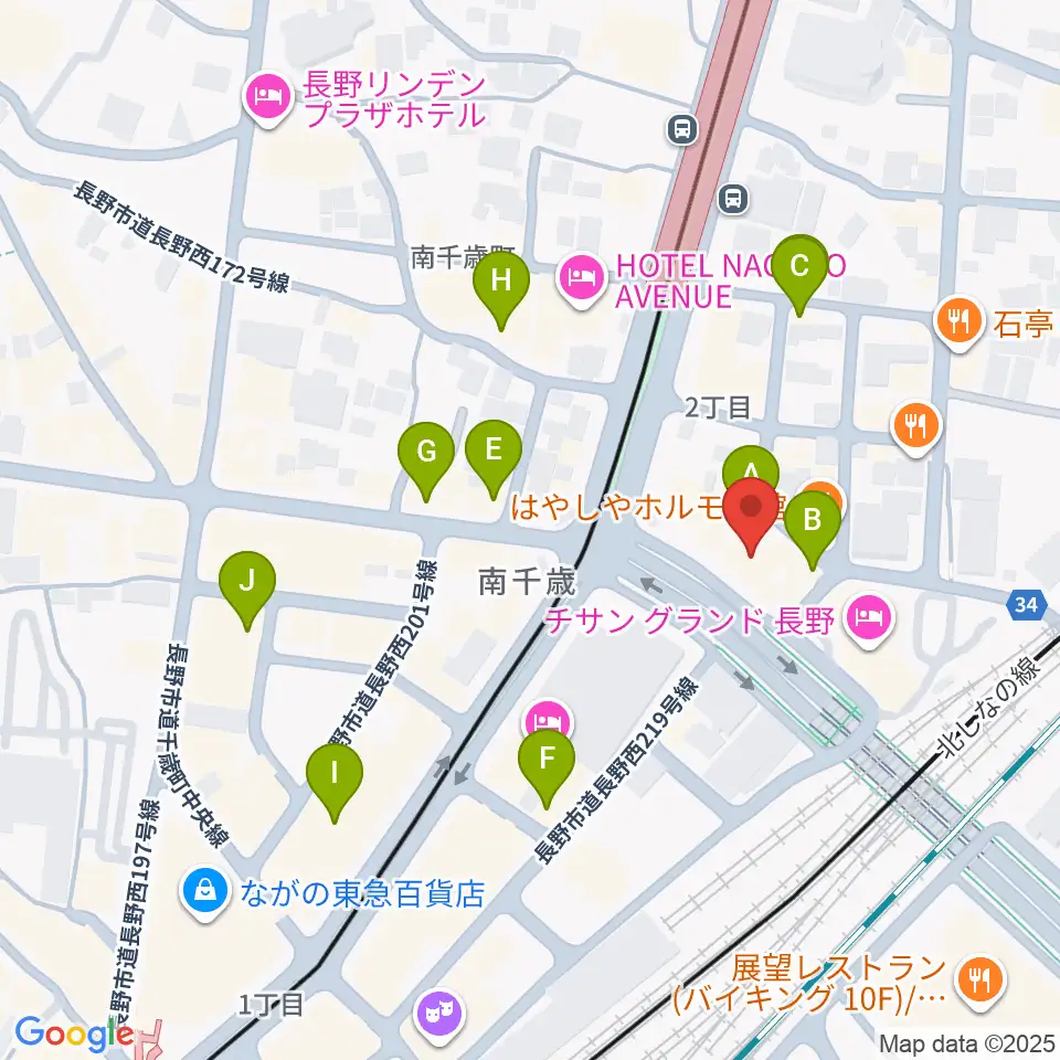 アイミュージックスクール周辺のカフェ一覧地図