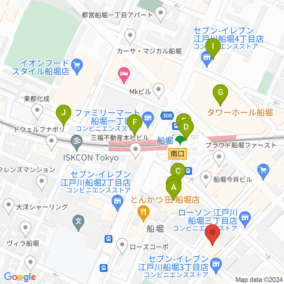 小林音楽教室 船堀教室周辺のカフェ一覧地図