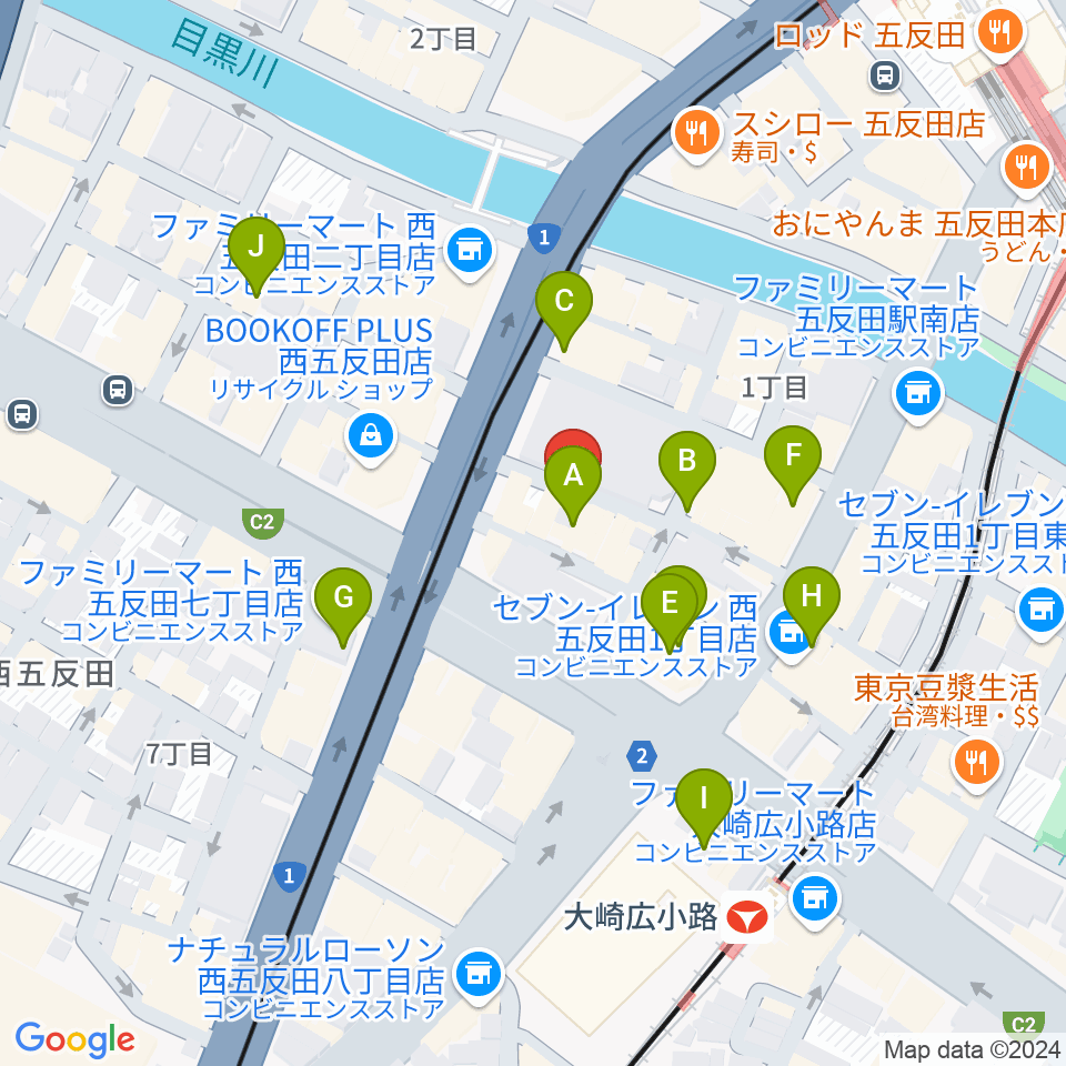 ボーカル道場K's VOX周辺のカフェ一覧地図