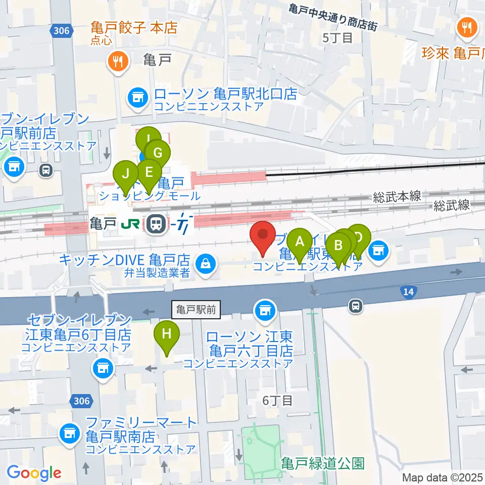 Cyber Monkey ボイストレーニング周辺のカフェ一覧地図