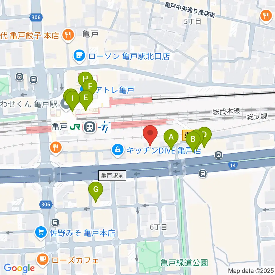 Cyber Monkey ボイストレーニング周辺のカフェ一覧地図