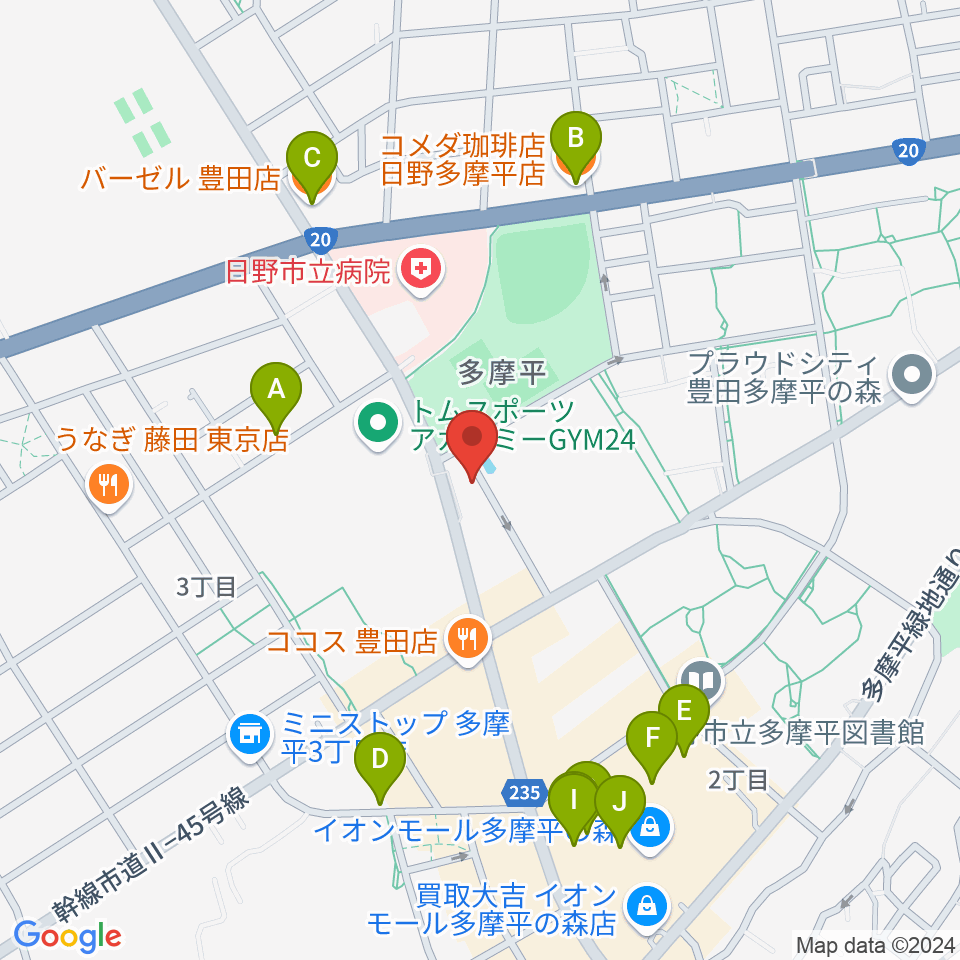 ミュージックスクールTakashima周辺のカフェ一覧地図