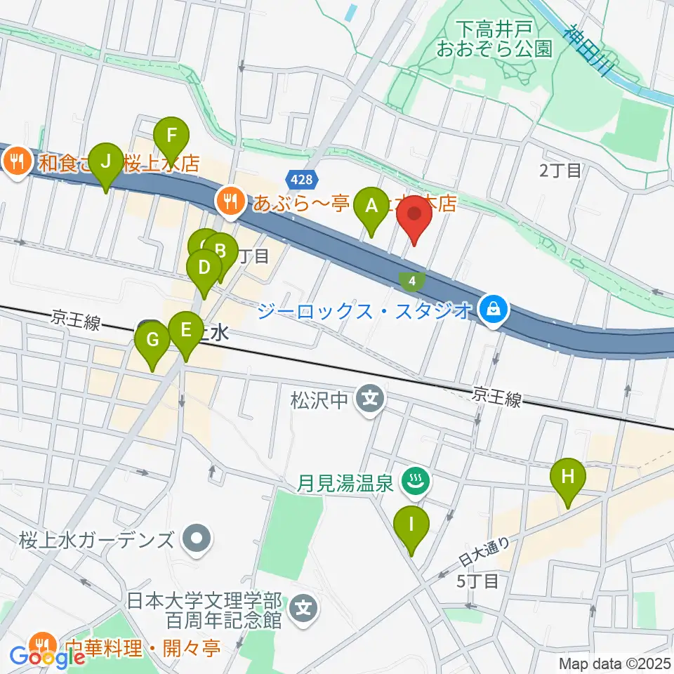 飯田ジャズスクール周辺のカフェ一覧地図