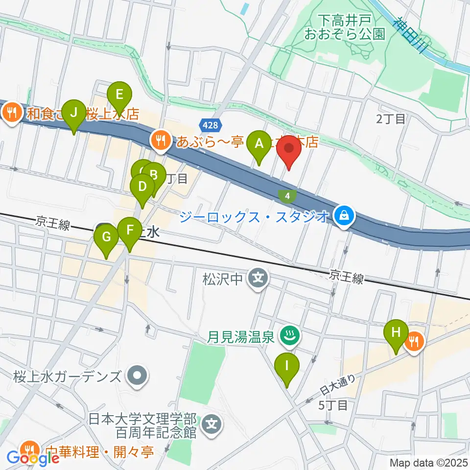 飯田ジャズスクール周辺のカフェ一覧地図