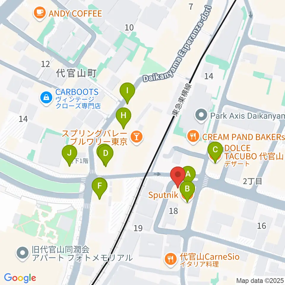 杵家彌七長唄・三味線教室周辺のカフェ一覧地図