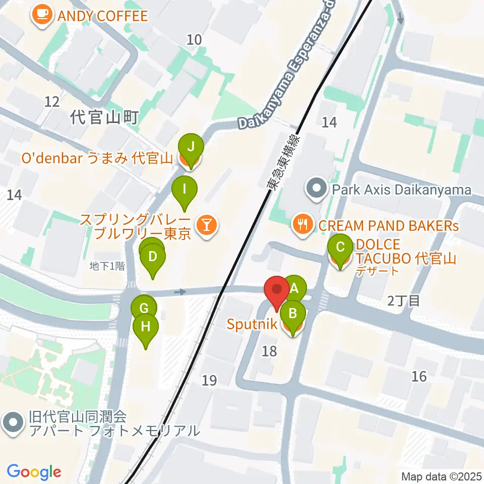 杵家彌七長唄・三味線教室周辺のカフェ一覧地図