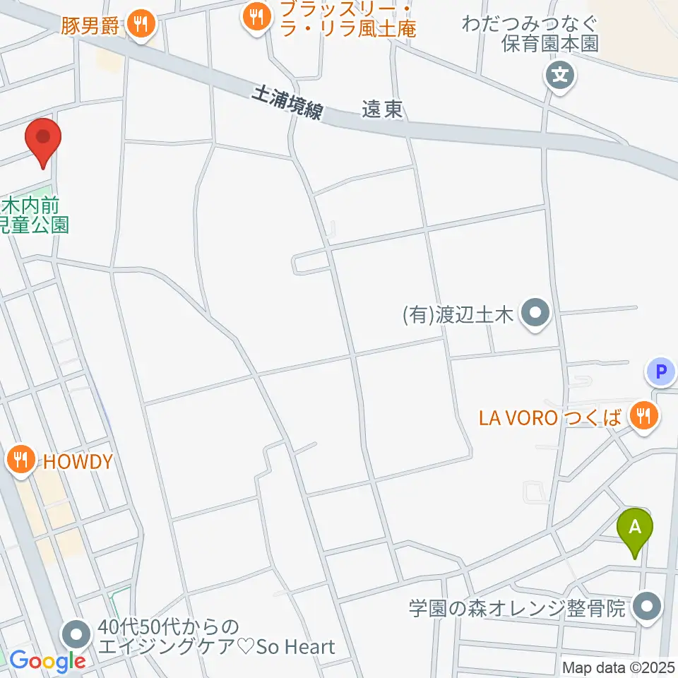 バッハの森周辺のカフェ一覧地図