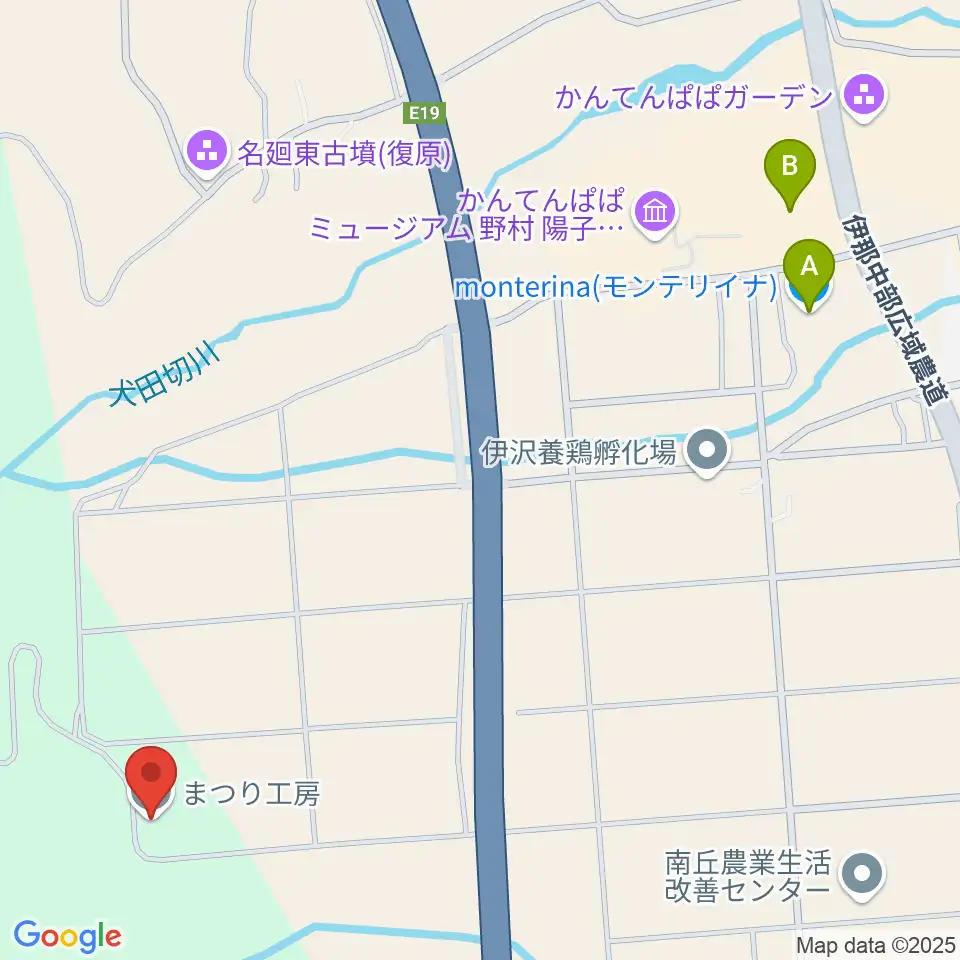 まつり工房周辺のカフェ一覧地図