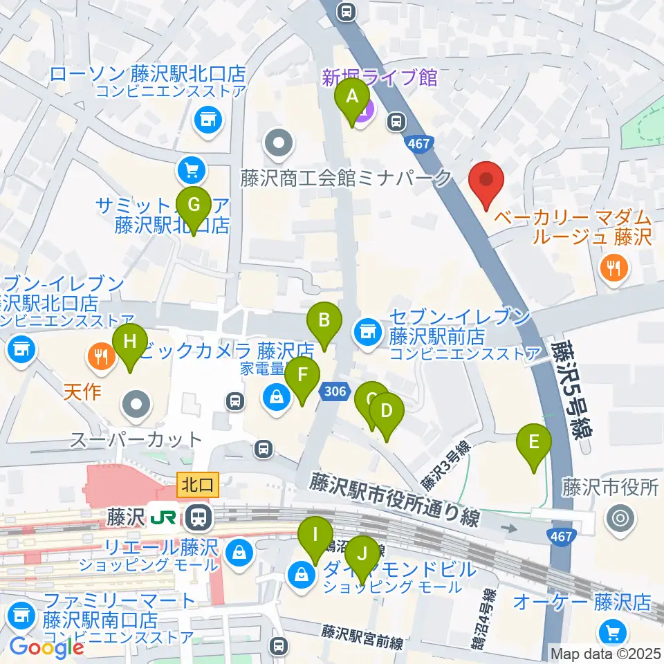 国際新堀芸術学院周辺のカフェ一覧地図