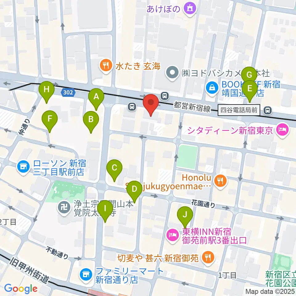 新宿WildSideTokyo周辺のカフェ一覧地図