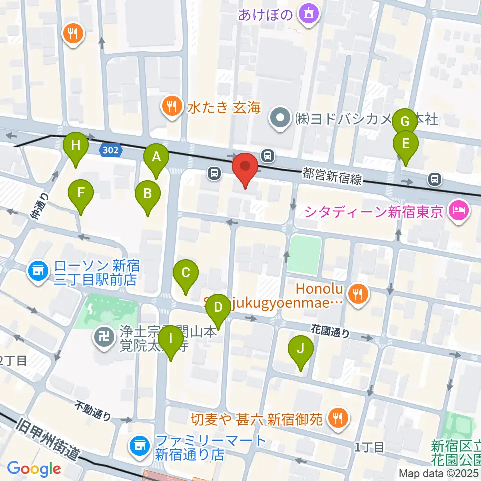 新宿WildSideTokyo周辺のカフェ一覧地図