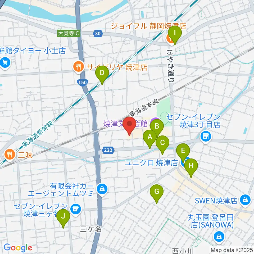 スタジオソングライン周辺のカフェ一覧地図