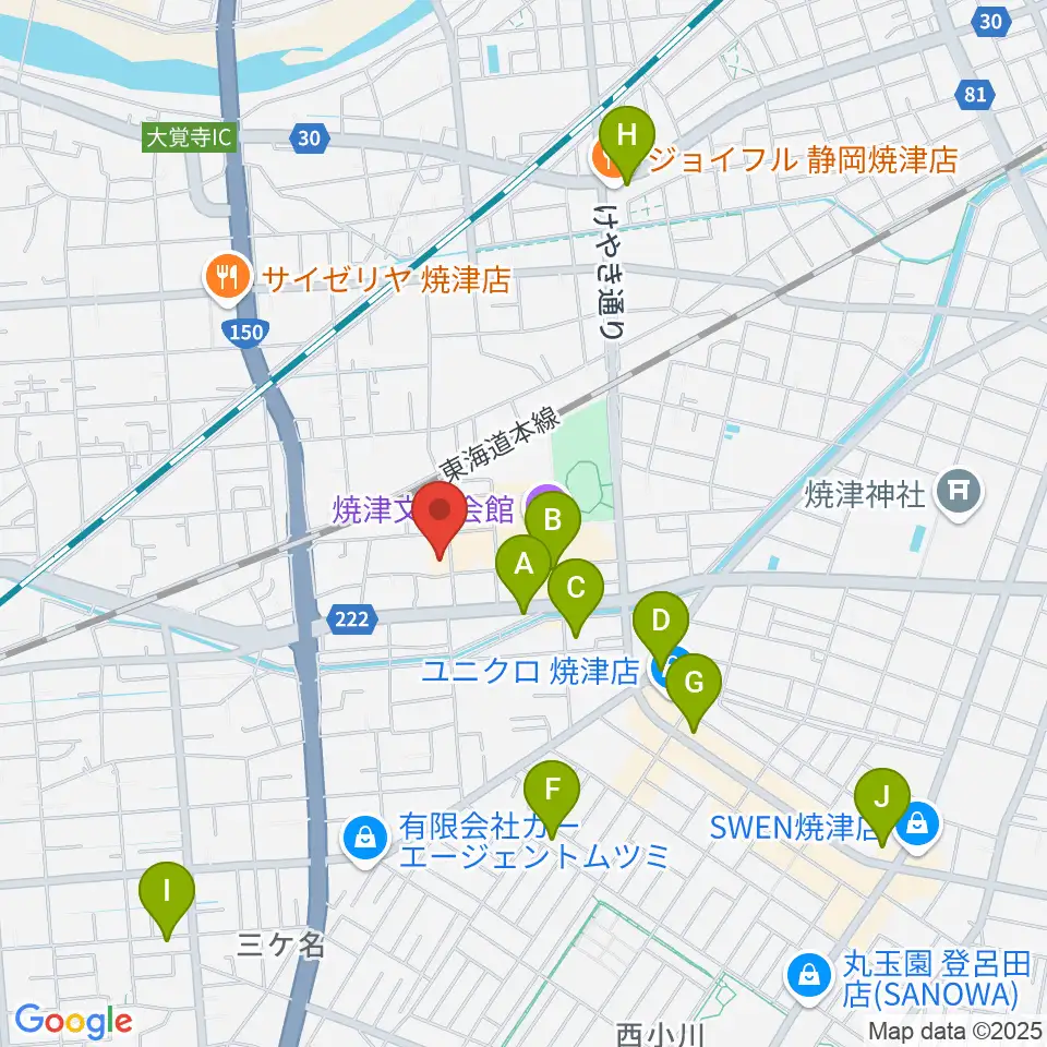 スタジオソングライン周辺のカフェ一覧地図