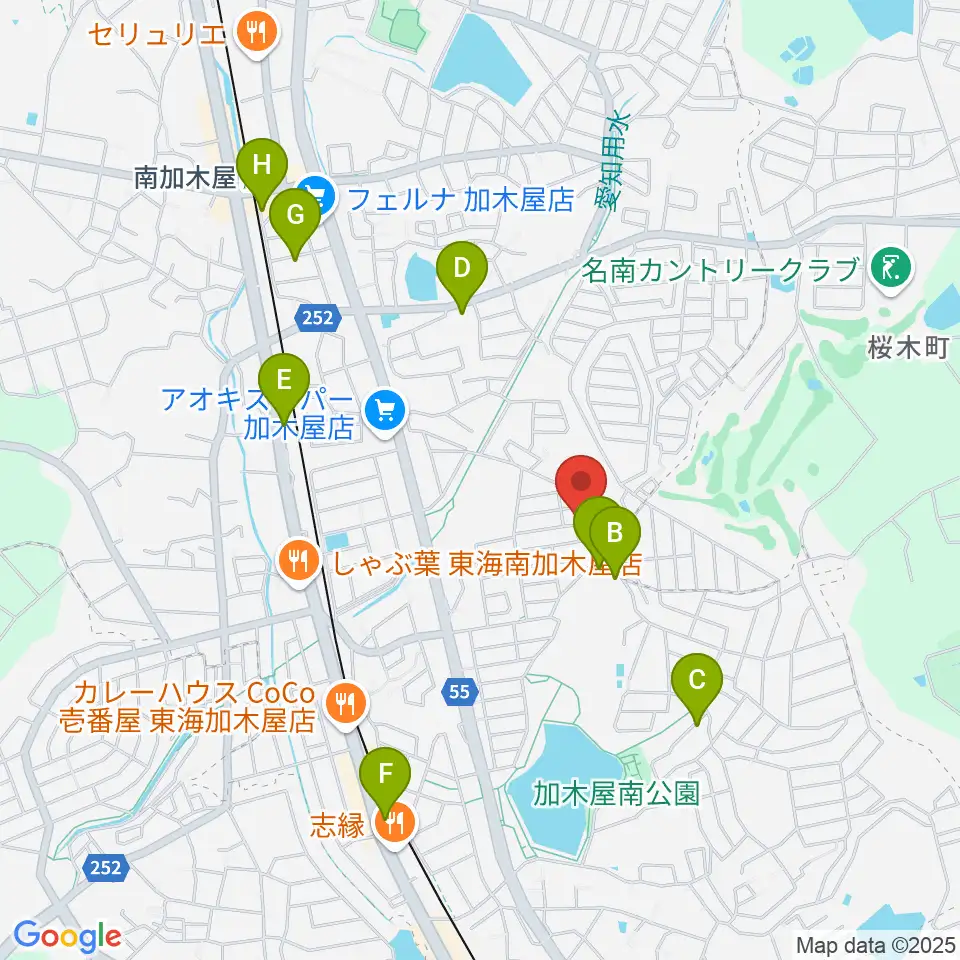 榊原ギター工房周辺のカフェ一覧地図