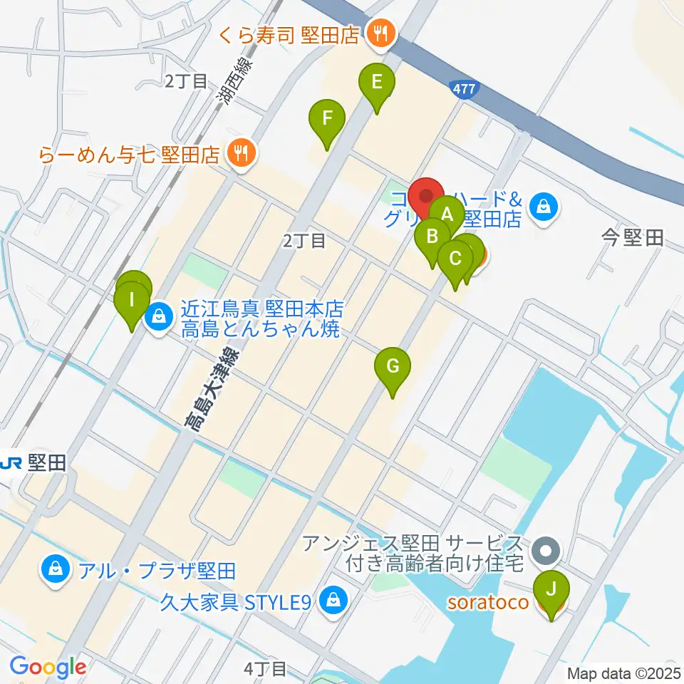 沖縄三線 和於屋周辺のカフェ一覧地図