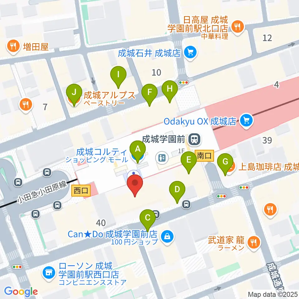 成城ミュージックアカデミー周辺のカフェ一覧地図