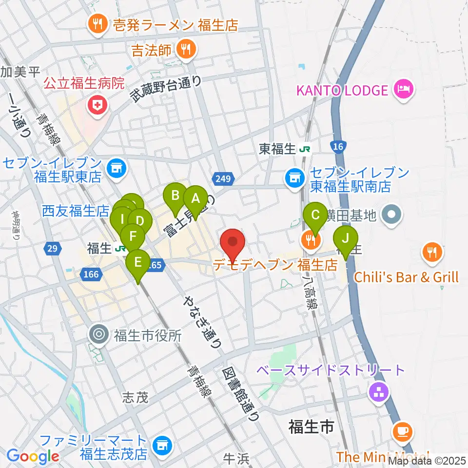 キャットロック周辺のカフェ一覧地図