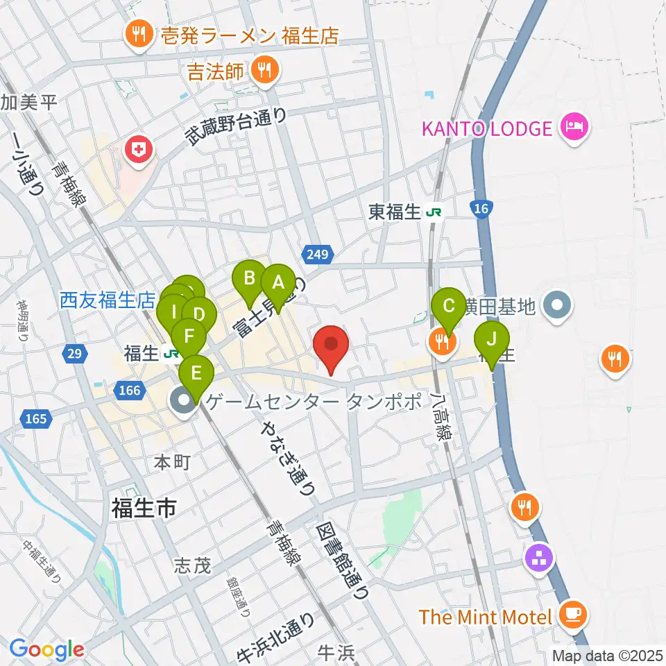 キャットロック周辺のカフェ一覧地図