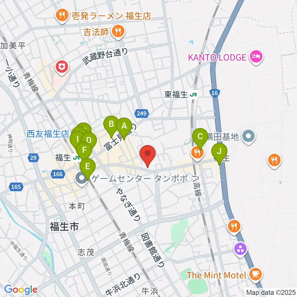 キャットロック周辺のカフェ一覧地図