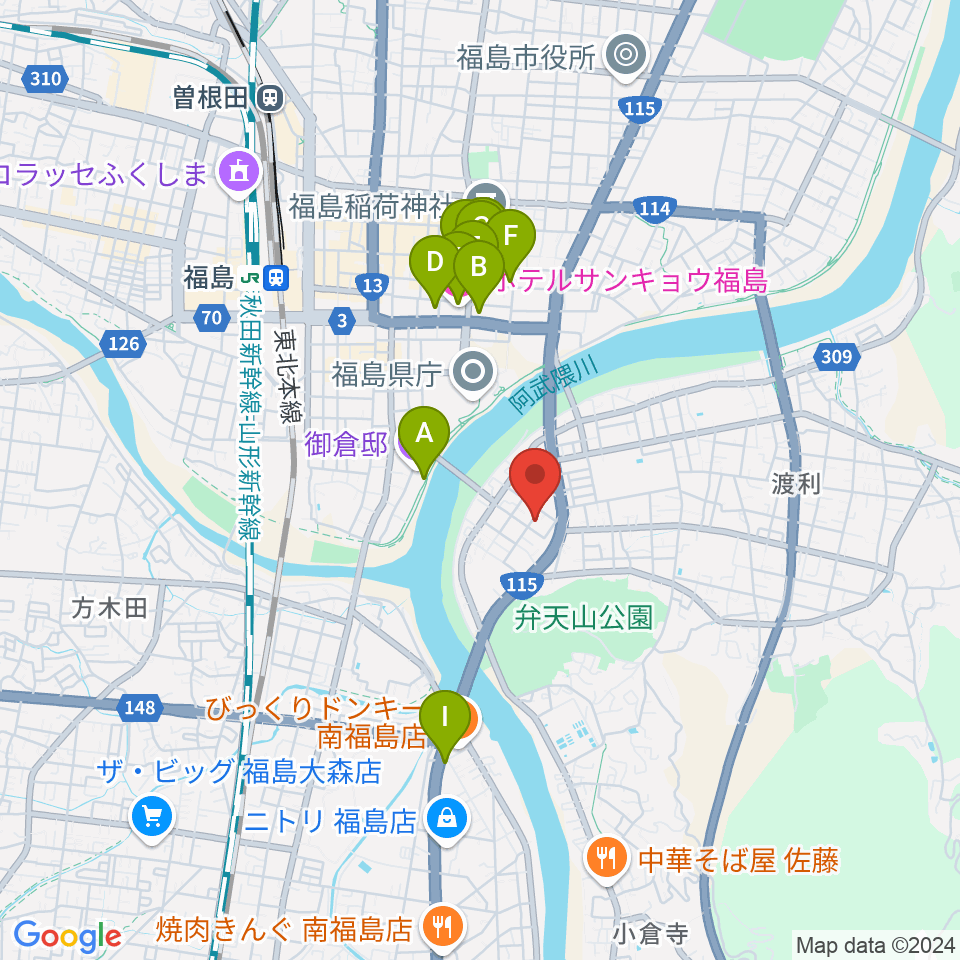 レコーディングスタジオ・スイッチ周辺のカフェ一覧地図