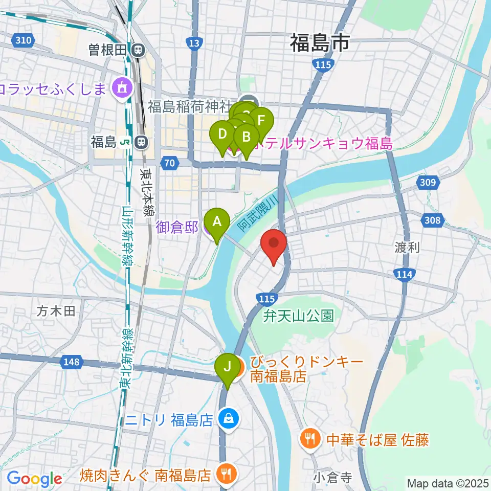 レコーディングスタジオ・スイッチ周辺のカフェ一覧地図