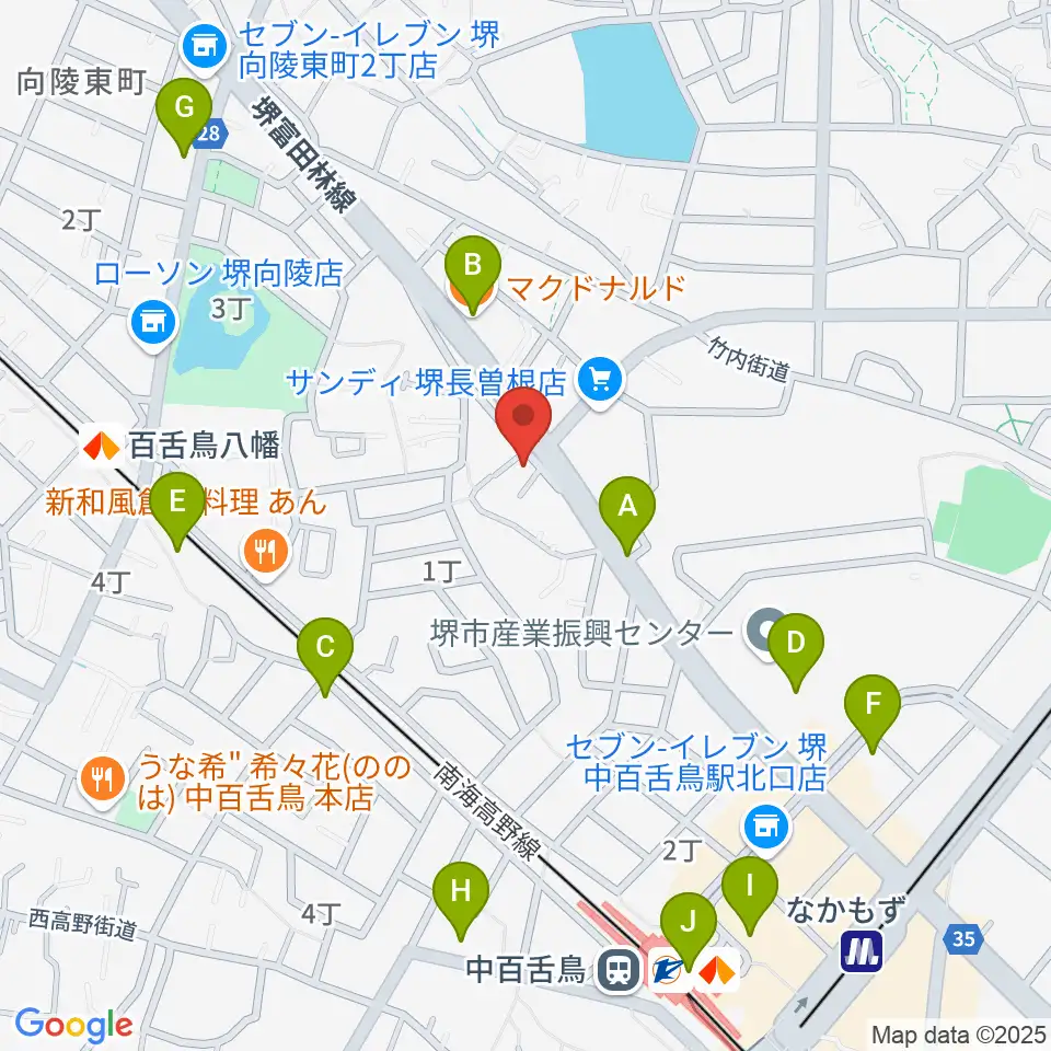 音楽スタジオmoa周辺のカフェ一覧地図