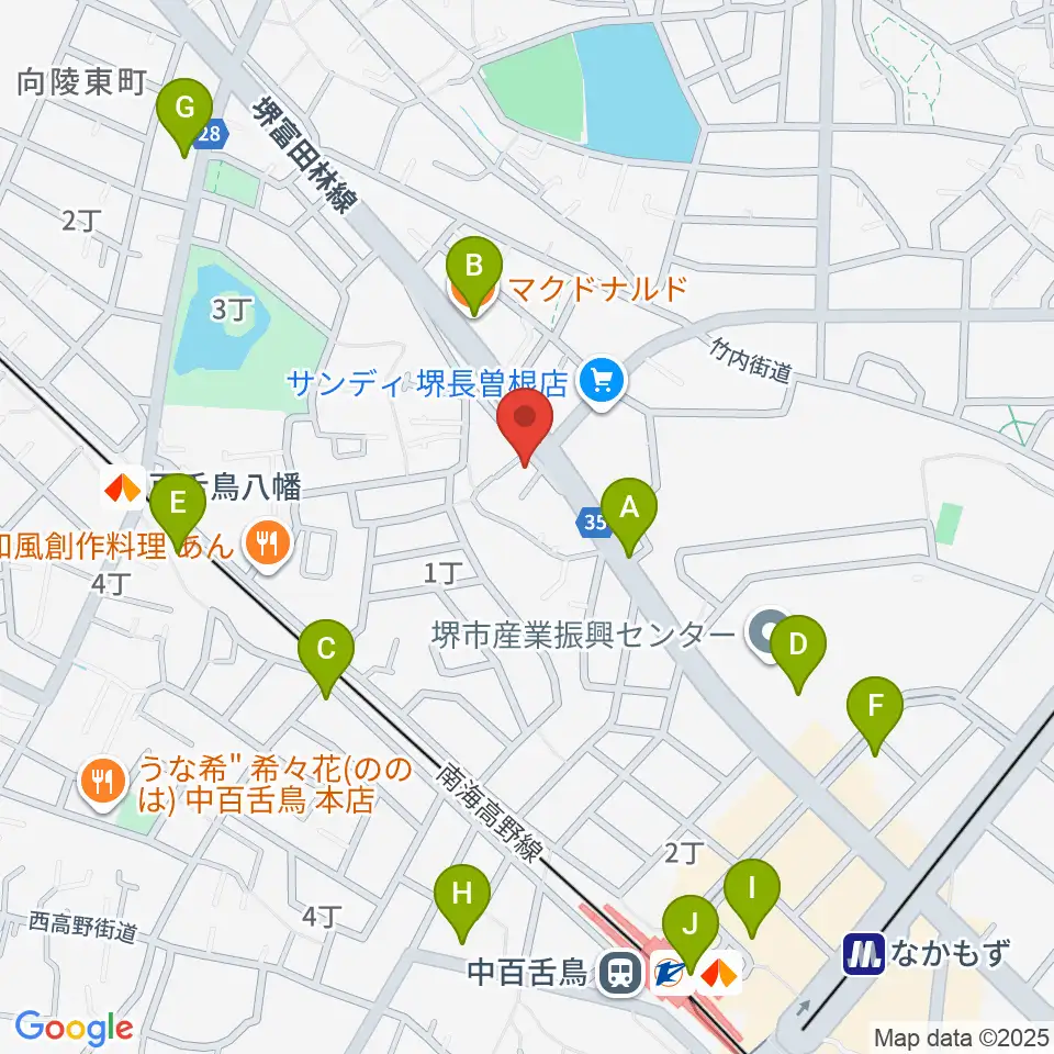 音楽スタジオmoa周辺のカフェ一覧地図