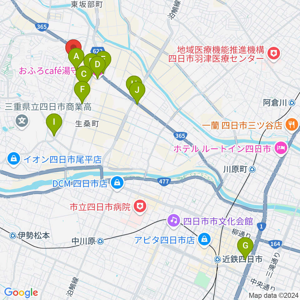 シークレットスタジオ周辺のカフェ一覧地図