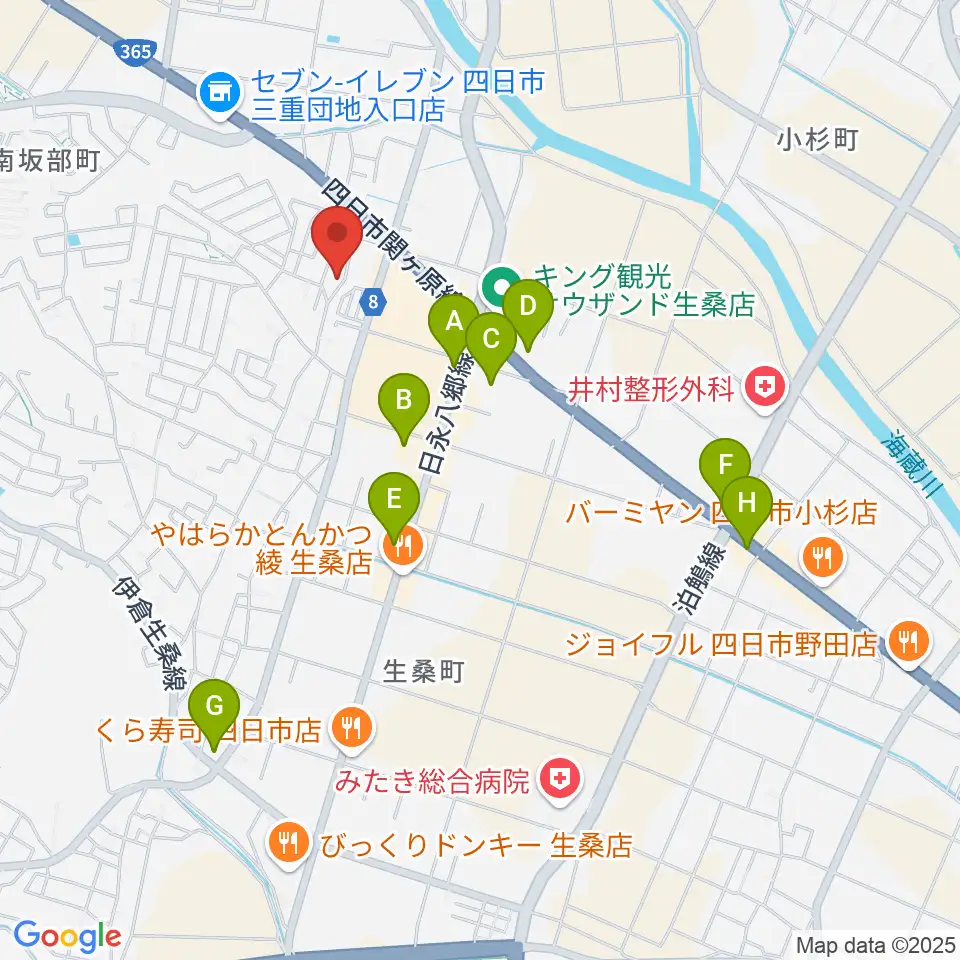 シークレットスタジオ周辺のカフェ一覧地図