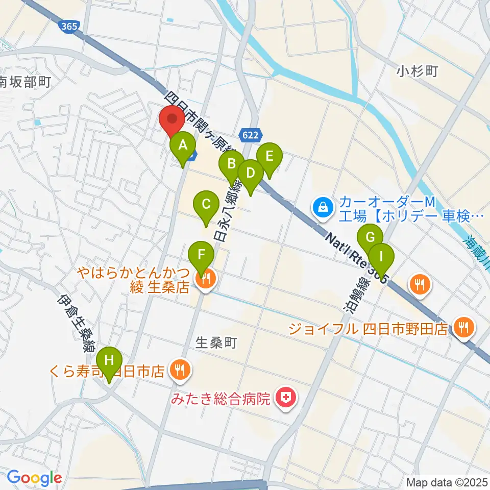 シークレットスタジオ周辺のカフェ一覧地図