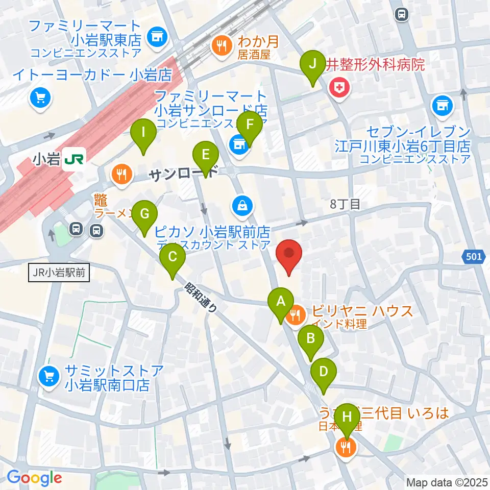 小岩STUDIO 2 TIMES周辺のカフェ一覧地図