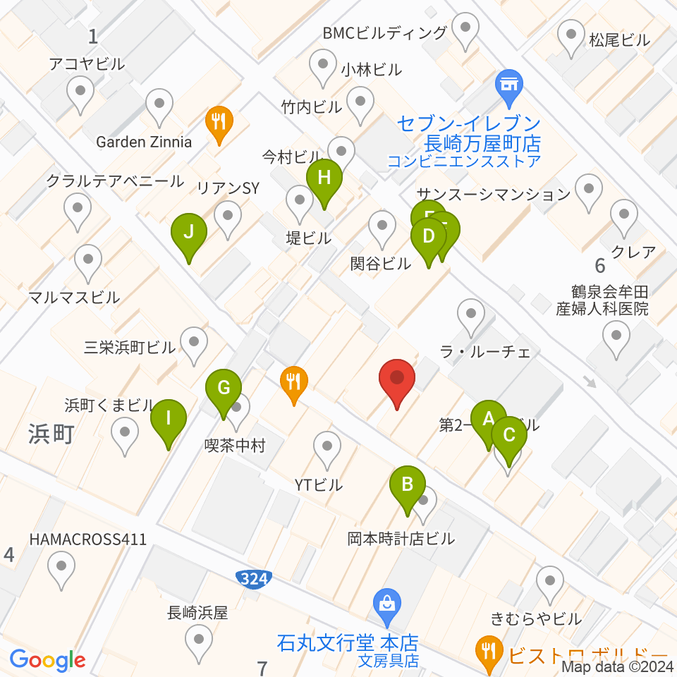 レイグルーム・ミュージック周辺のカフェ一覧地図