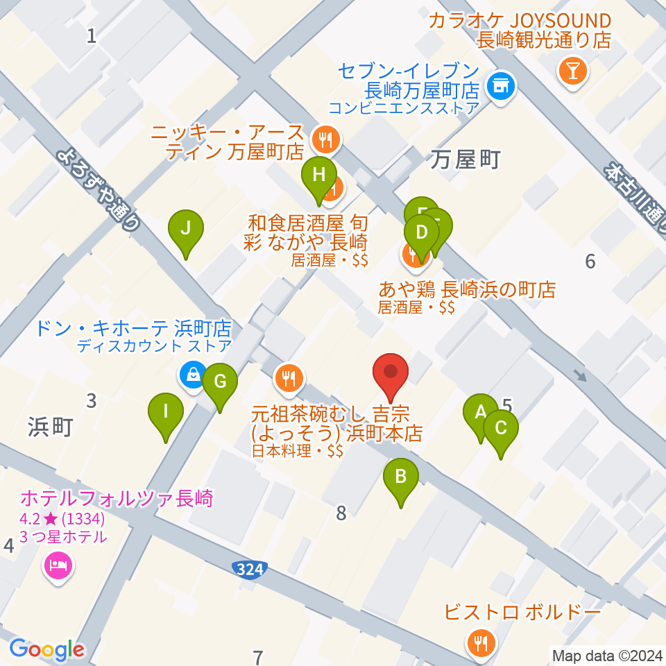 レイグルーム・ミュージック周辺のカフェ一覧地図