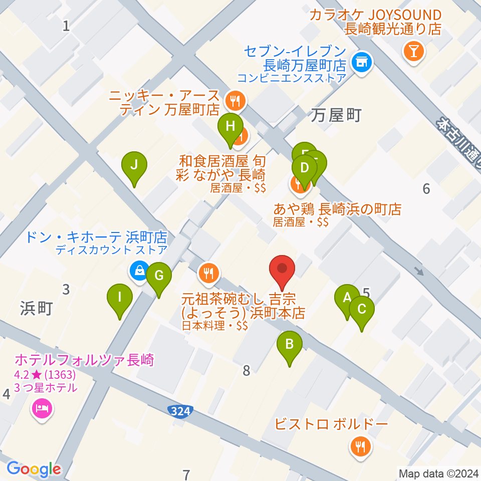 レイグルーム・ミュージック周辺のカフェ一覧地図