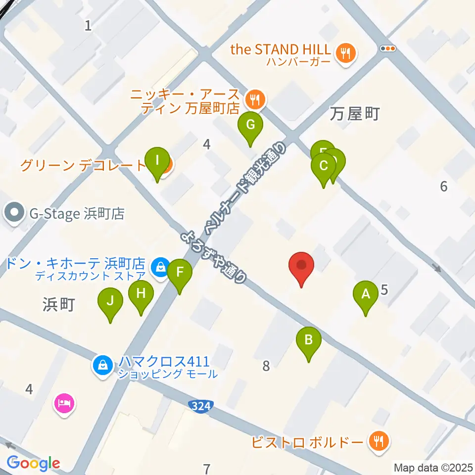 レイグルーム・ミュージック周辺のカフェ一覧地図