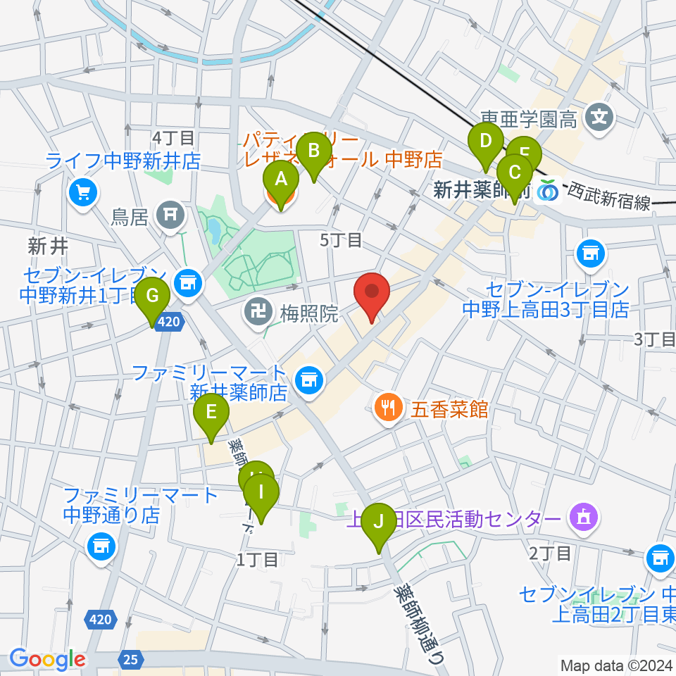 スペシャルカラーズ周辺のカフェ一覧地図