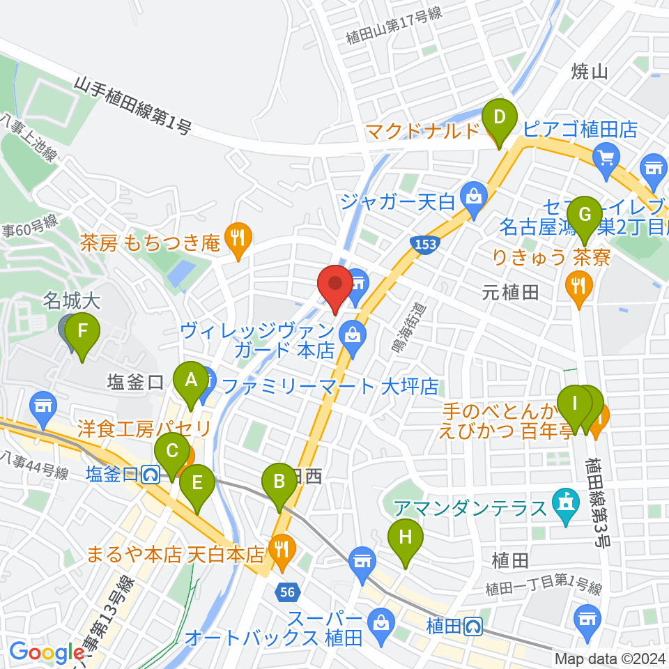 ゼロスタジオ周辺のカフェ一覧地図