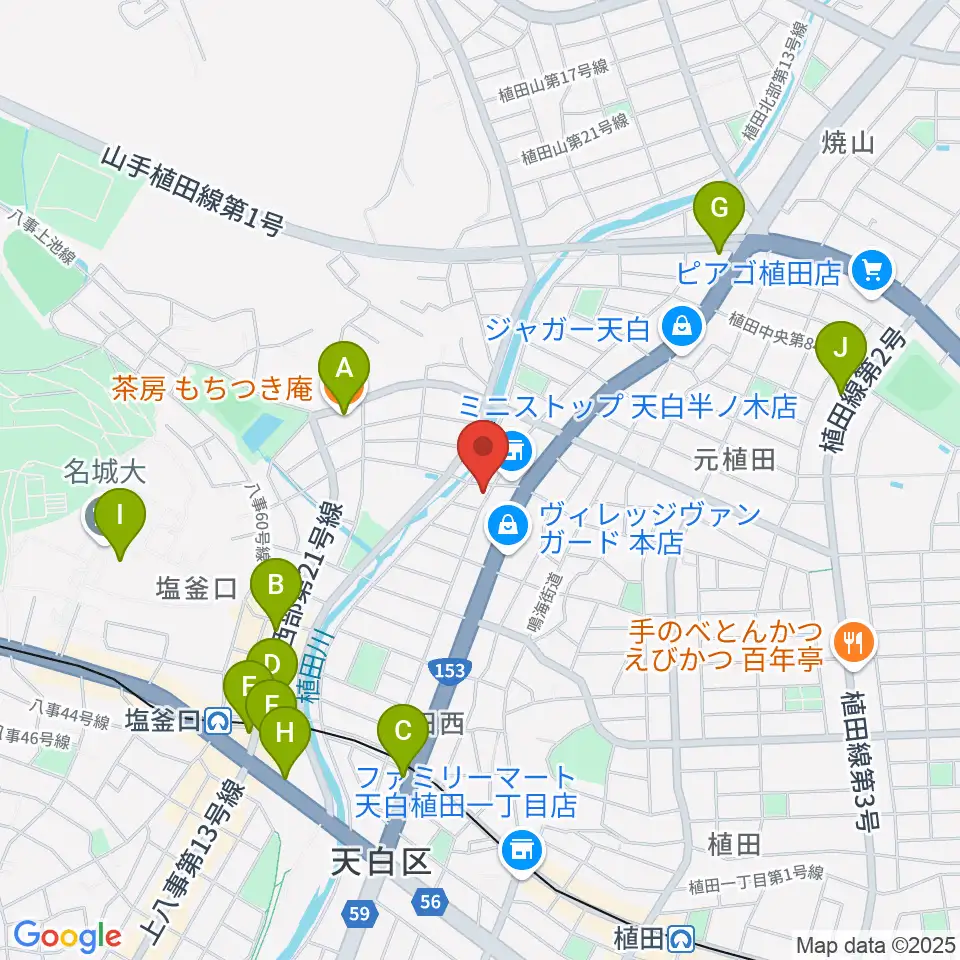 ゼロスタジオ周辺のカフェ一覧地図